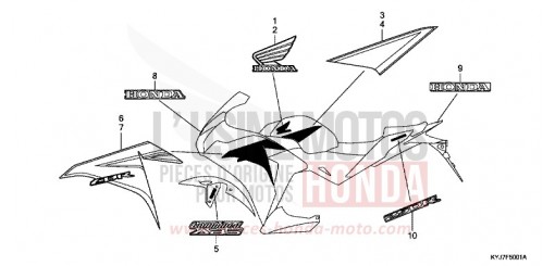 MARQUE/RAYURE (CBR250RB/RAB-3F,4E,5ED) CBR250RB de 2011